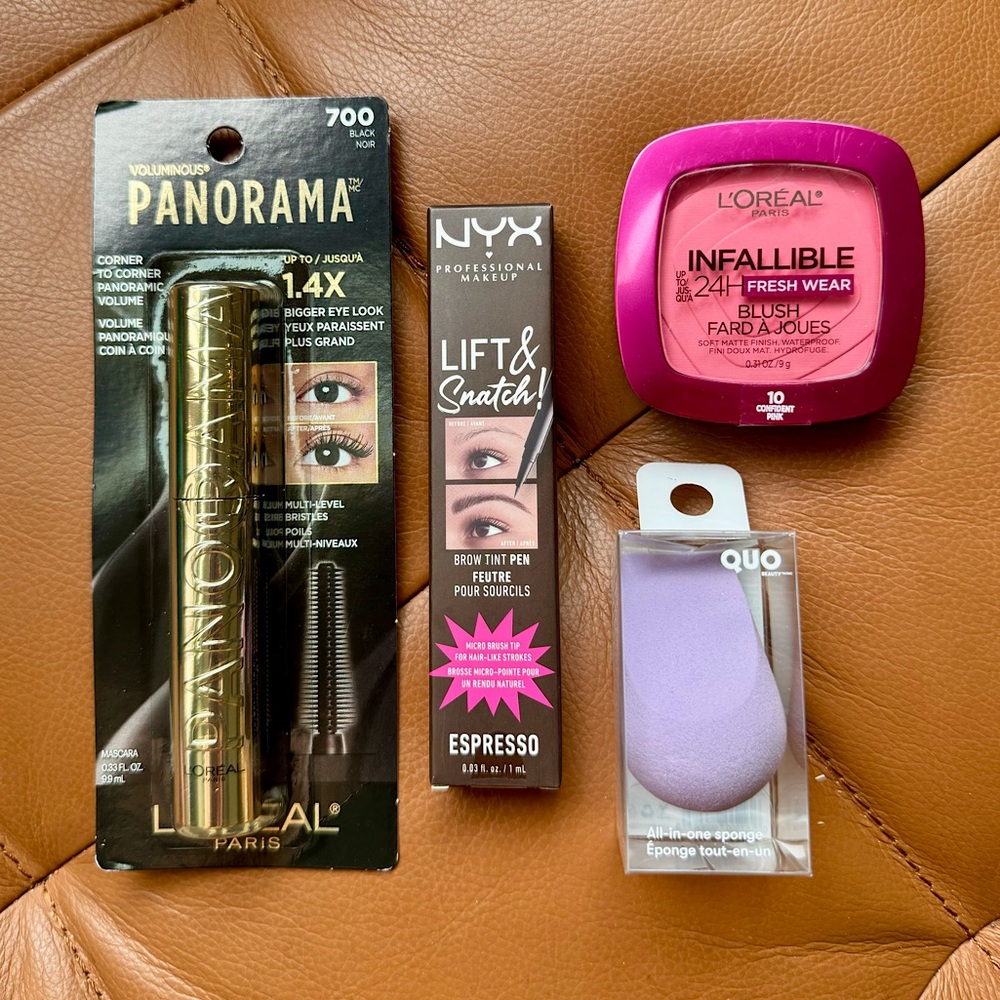 New ✩ $60 Make up lot Panorama mascara nyx brow pen blush sponge